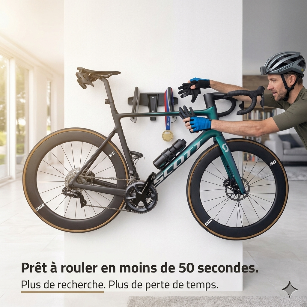 Le premier support qui organise tout votre équipement cycliste. David & Clément