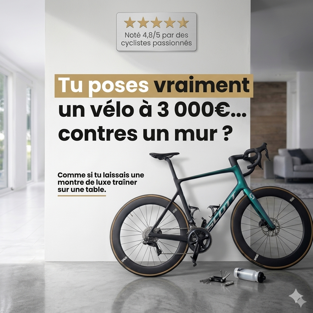 Le premier support qui organise tout votre équipement cycliste. David & Clément