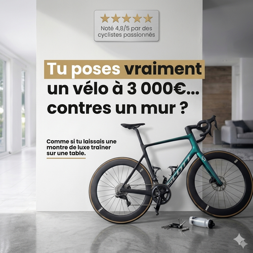 Le premier support qui organise tout votre équipement cycliste. David & Clément